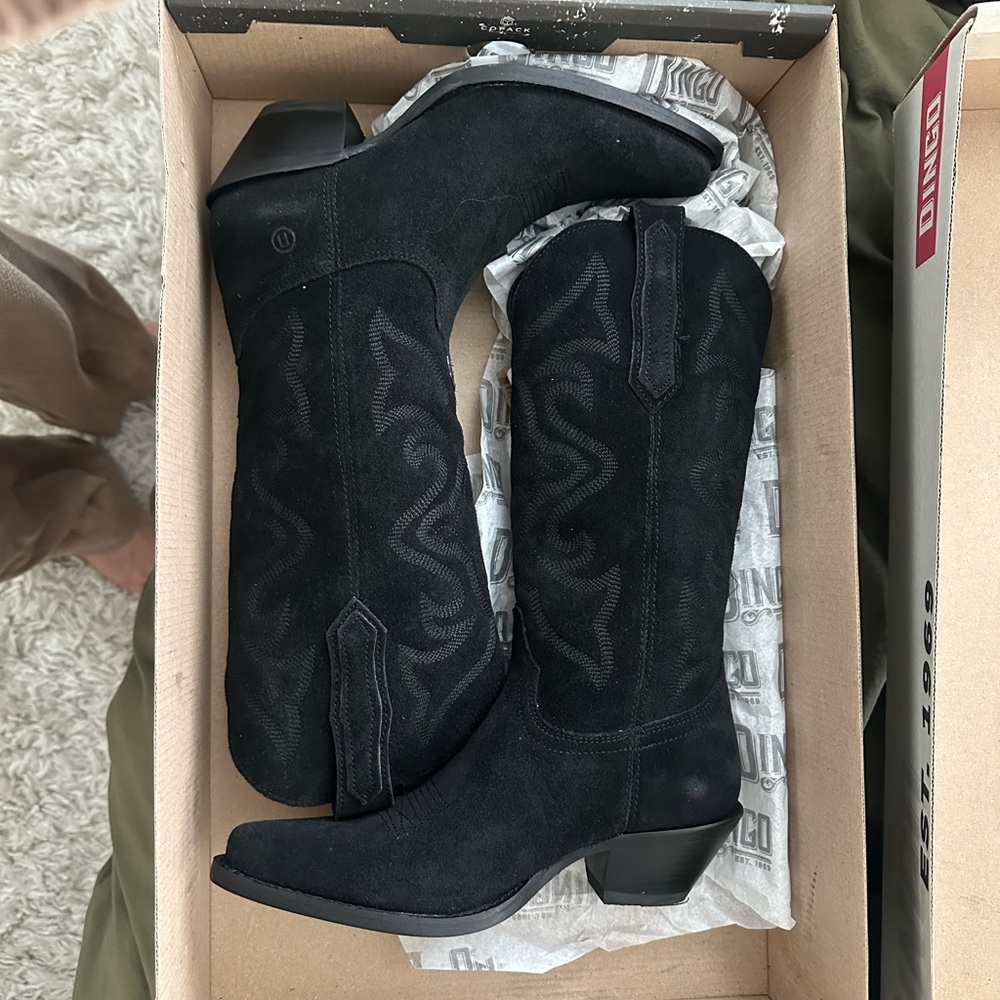 BRAND NEW Dingo Out West Black Cowboy Boots - Picture 3 of 8